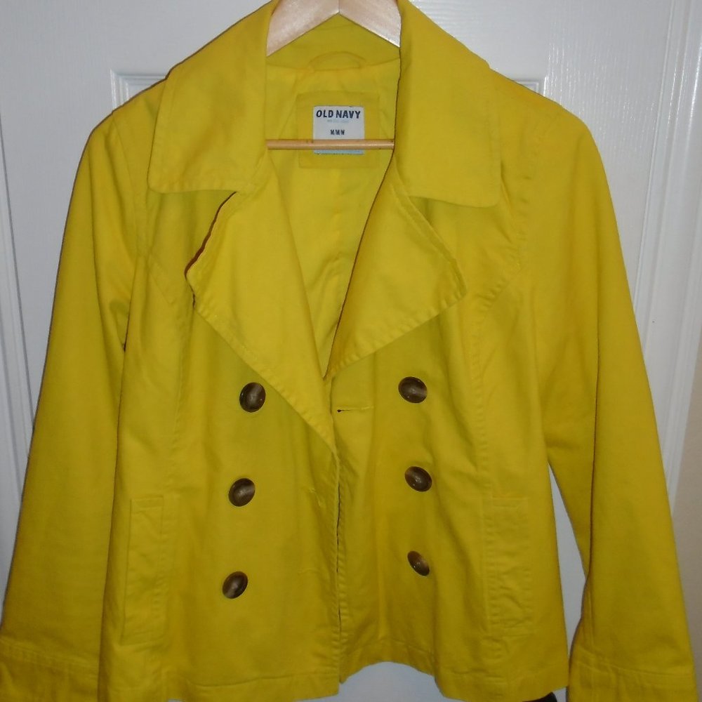 Women's Yellow Old Navy Pea Coat style jacket